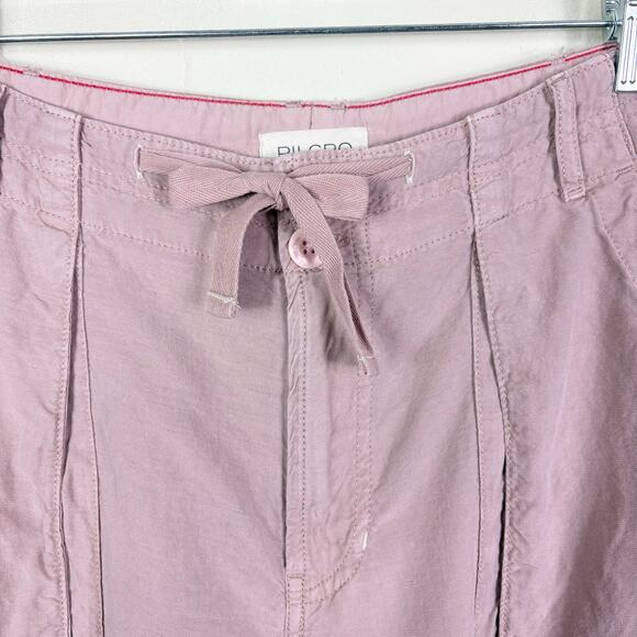 Anthropologie Pilcro Linen Blend High Waisted Wide Leg Utility Silky Cargo Pants - Picture 4 of 13